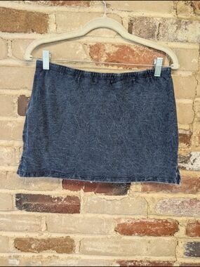 Mono B Washed Navy Mini Skort